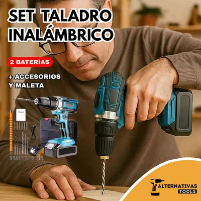 POTENCIA Y PRECISIÓN EN TUS MANOS – Pack Profesional Taladro Percutor + Regalos Exclusivos 🔥Calentamiento NAVIDAD🔥