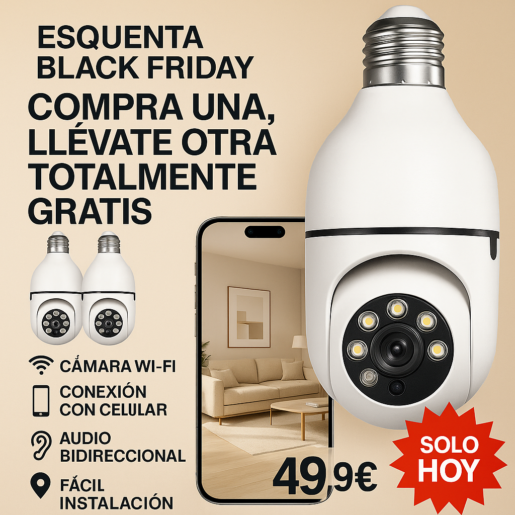 🛡️ 2x1 CamSafe360™ – La revolución en vigilancia casera 🔥