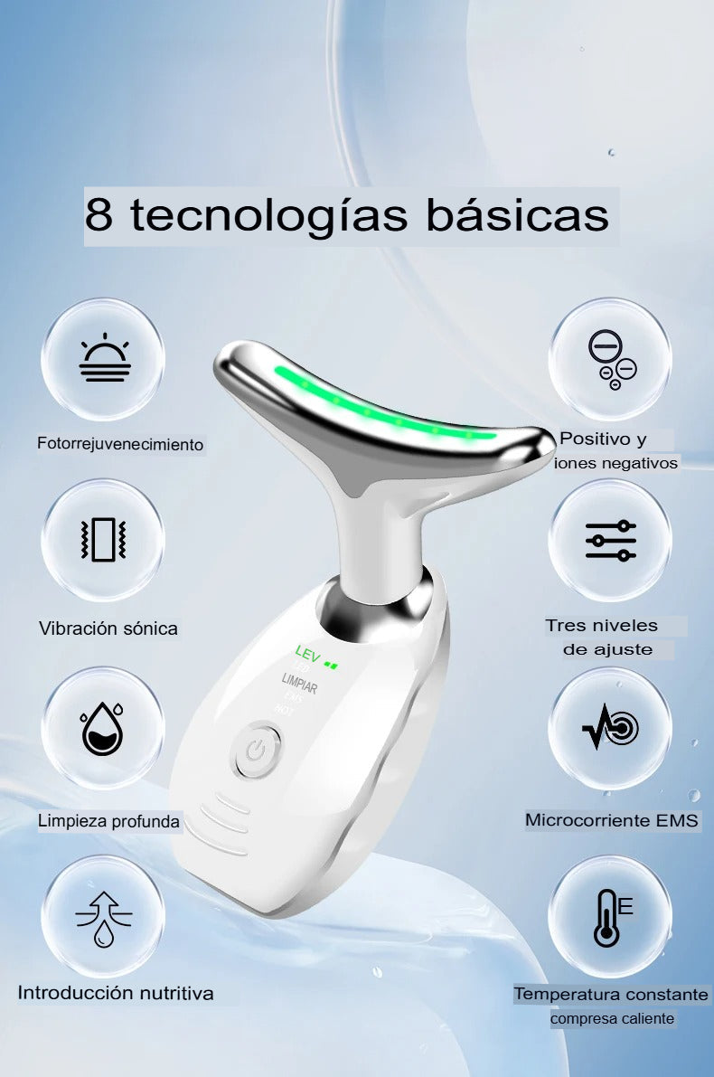 🌟 Masajeador Facial Antiedad Multifuncional – Limpieza y Revitalización para tu Piel