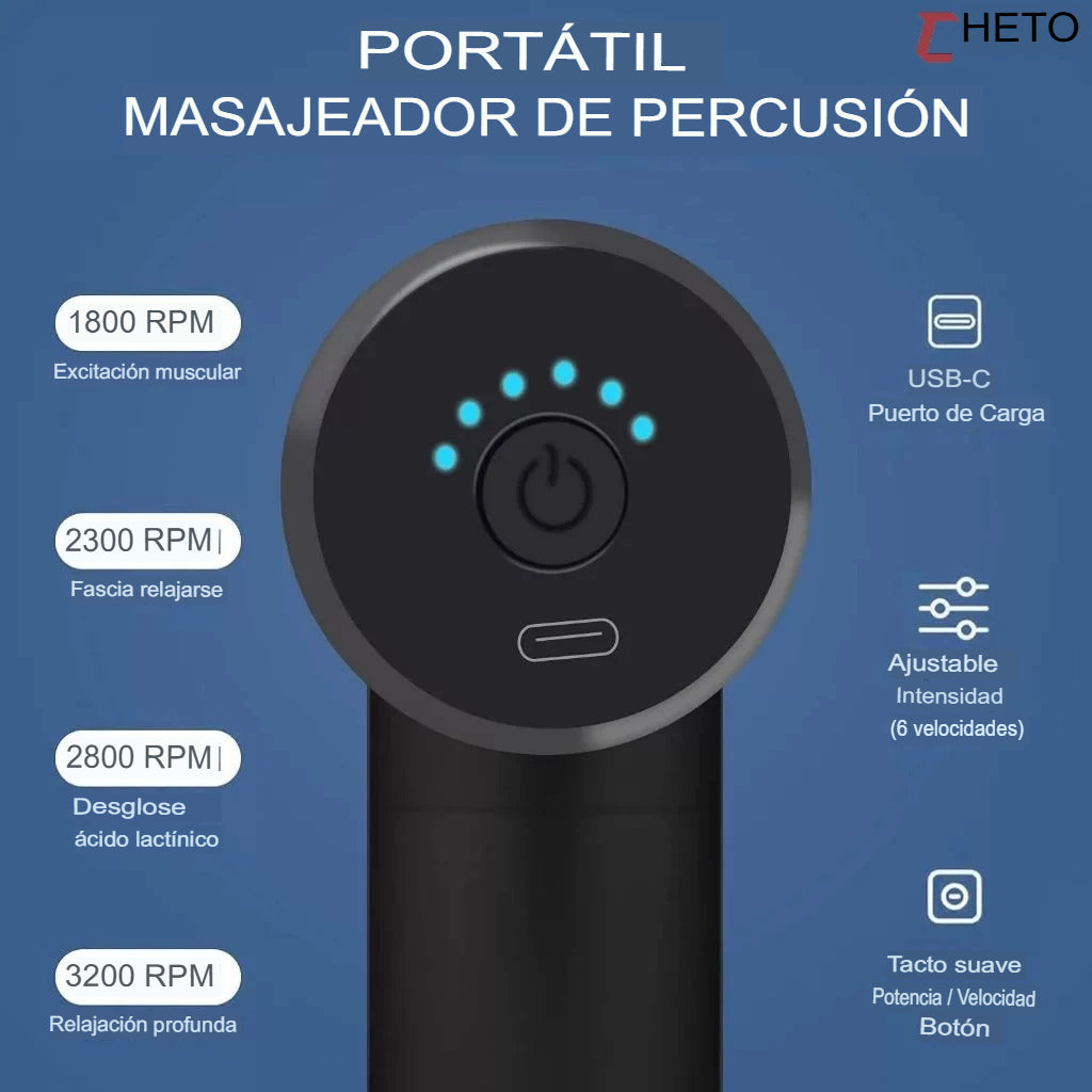 💆 Pistola de Masaje Muscular de Percusión – Alivio Profundo y Relajación Total💆