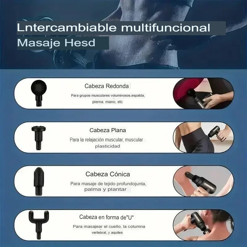 💆 Pistola de Masaje Muscular de Percusión – Alivio Profundo y Relajación Total💆