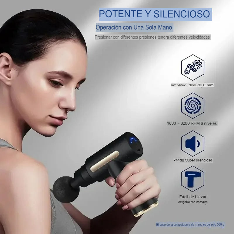 💆 Pistola de Masaje Muscular de Percusión – Alivio Profundo y Relajación Total💆