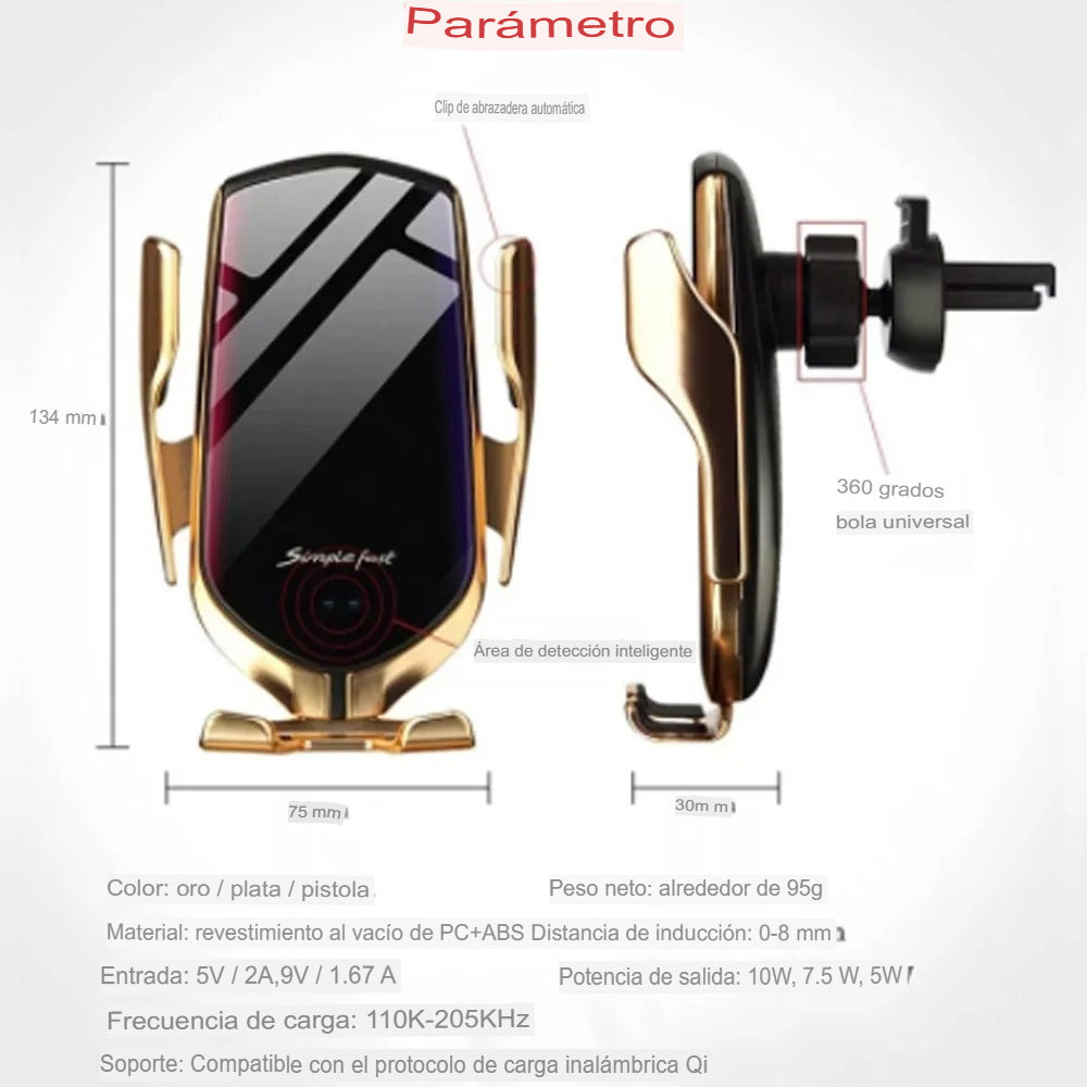 📱Soporte Cargador Inalámbrico para Coche: Comodidad y Tecnología🚗⚡
