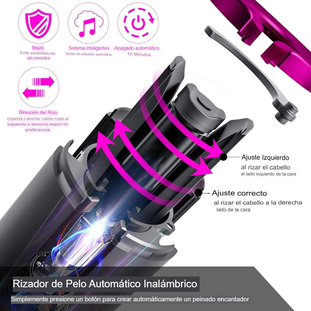 🌟Modelador de Rizos Automático Sin Cable My Wave | ¡Rizos Definidos en Cualquier Momento y Lugar!🔥🪮