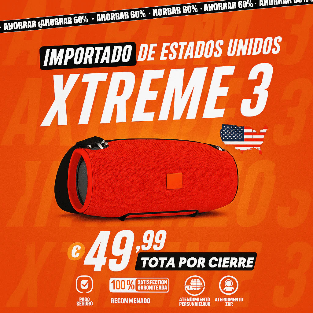 POTENCIA Y SONIDO INCREÍBLE ¡El ALTAVOZ XTREME 3 XL HA LLEGADO +1 Año de Suscripción a Spotify Premium Gratis