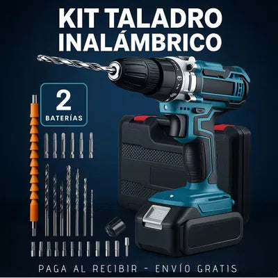 POTENCIA Y PRECISIÓN EN TUS MANOS – Pack Profesional Taladro Percutor + Regalos Exclusivos 🔥Calentamiento NAVIDAD🔥