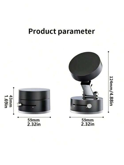 Soporte magnético para teléfono móvil al vacío, soporte universal para teléfono móvil, ventosa de fuerza industrial y de vacío con brazo telescópico ajustable, soporte magnético giratorio