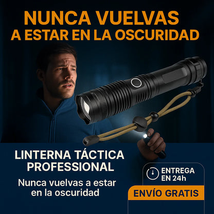 🔦 Linterna Táctica Profesional – ForceTac [Ultra Potente, Recargable y Resistente al Agua] 💡