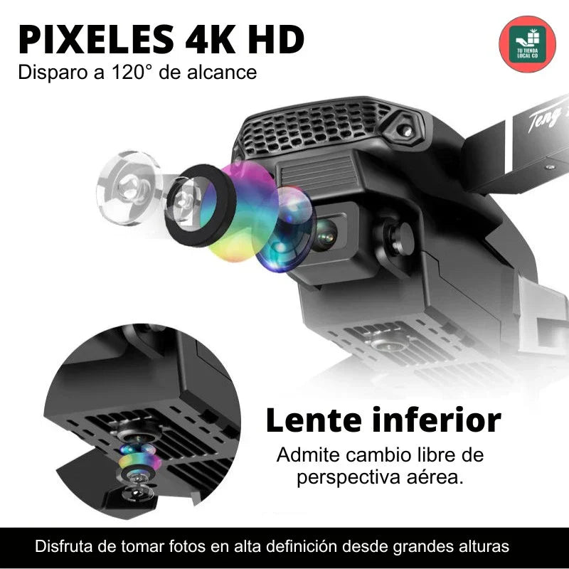 🚁 Drone Doble Cámara PRO 4K + Estuche, control y ¡REGALO EXCLUSIVO SOLO HOY! 🔥
