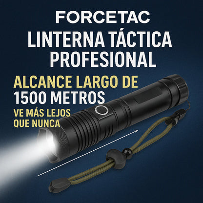 🔦 Linterna Táctica Profesional – ForceTac [Ultra Potente, Recargable y Resistente al Agua] 💡