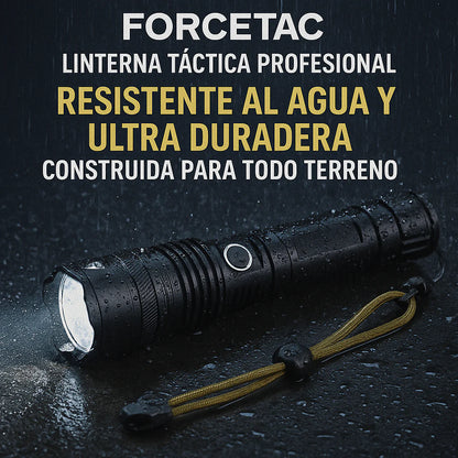 🔦 Linterna Táctica Profesional – ForceTac [Ultra Potente, Recargable y Resistente al Agua] 💡