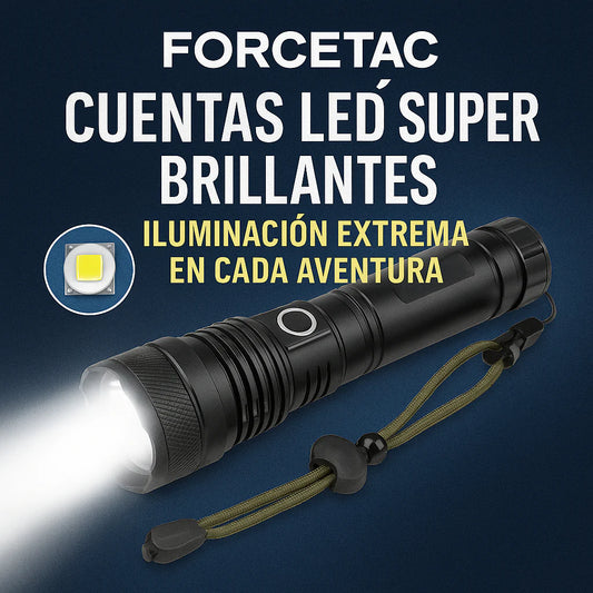 🔦 Linterna Táctica Profesional – ForceTac [Ultra Potente, Recargable y Resistente al Agua] 💡
