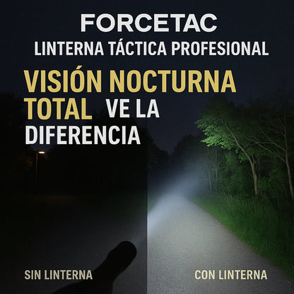🔦 Linterna Táctica Profesional – ForceTac [Ultra Potente, Recargable y Resistente al Agua] 💡