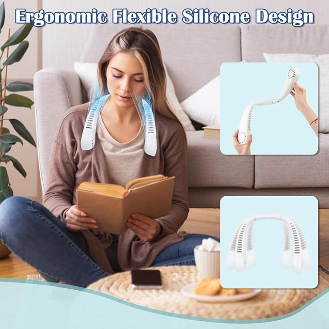 🌬️Ventilador de Cuello Sin Aspas: Frescura y Comodidad al Instante 🌞