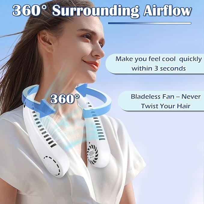 🌬️Ventilador de Cuello Sin Aspas: Frescura y Comodidad al Instante 🌞