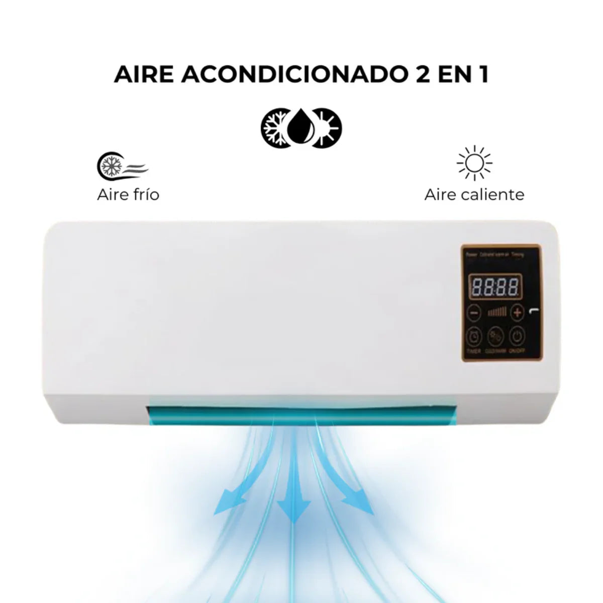 🔥❄️ AIRE ACONDICIONADO PORTÁTIL 2 EN 1 – ¡Enfría y Calienta al Instante!