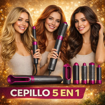 ✨  CEPILLO 5 EN 1 - LOOK PROFESIONAL SIN SALIR DE CASA - 🎄OFERTA MEGA NAVIDAD 🔥