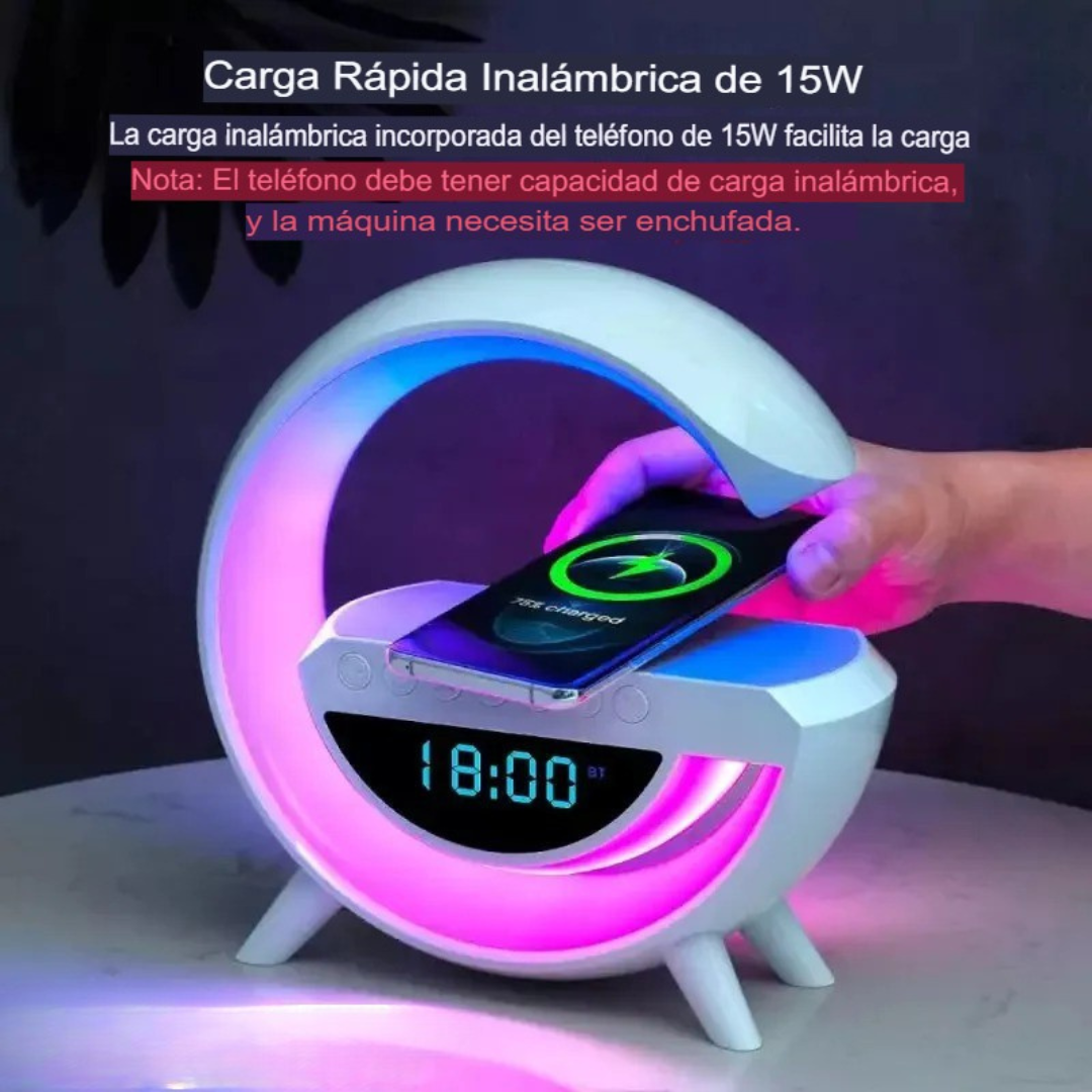 💡 Cargador Inalámbrico LED G Multifuncional 3.0: Iluminación, Carga y Música en Un Solo Dispositivo 🎶📱