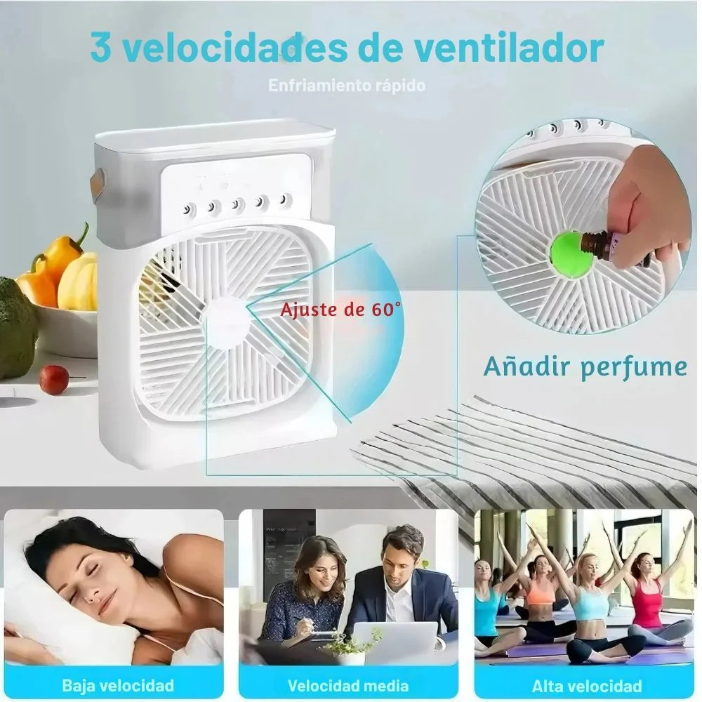 ❄️ Aire acondicionado portátil con agua y hielo 💧 – ¡enfría en segundos! ⚡️🔥