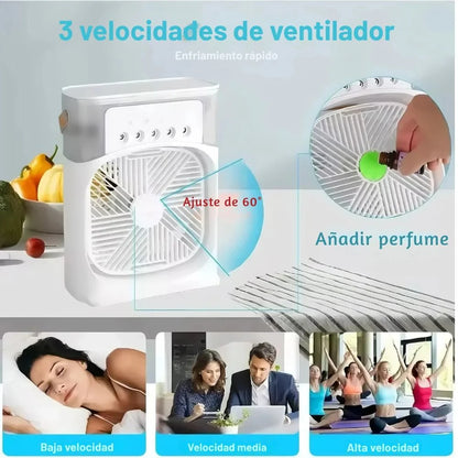 ❄️ Aire acondicionado portátil con agua y hielo 💧 – ¡enfría en segundos! ⚡️🔥