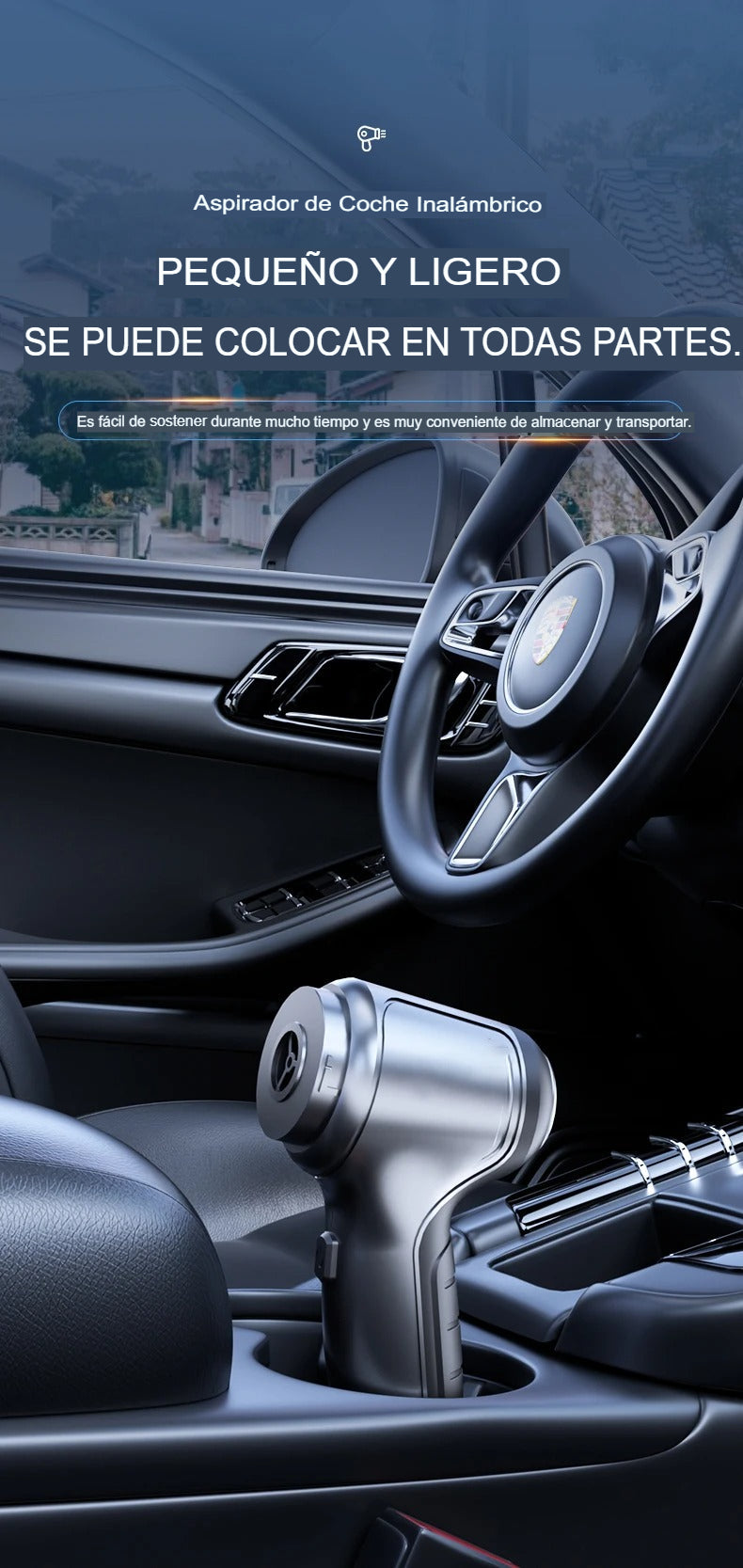 🧹Aspirador de Mano Portátil | ¡Limpieza Rápida y Eficiente en Cualquier Lugar!🚗