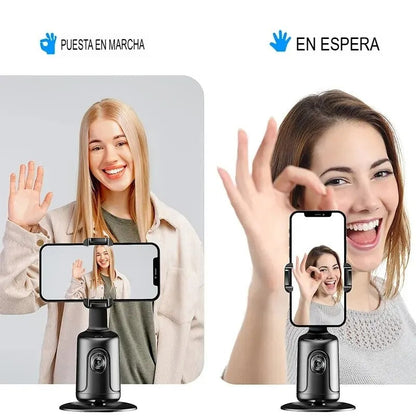 📱Soporte Selfie para Móvil con Rastreo Automático 360° | Captura tus Momentos con Inteligencia Artificial🤳