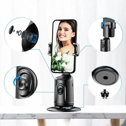📱Soporte Selfie para Móvil con Rastreo Automático 360° | Captura tus Momentos con Inteligencia Artificial🤳
