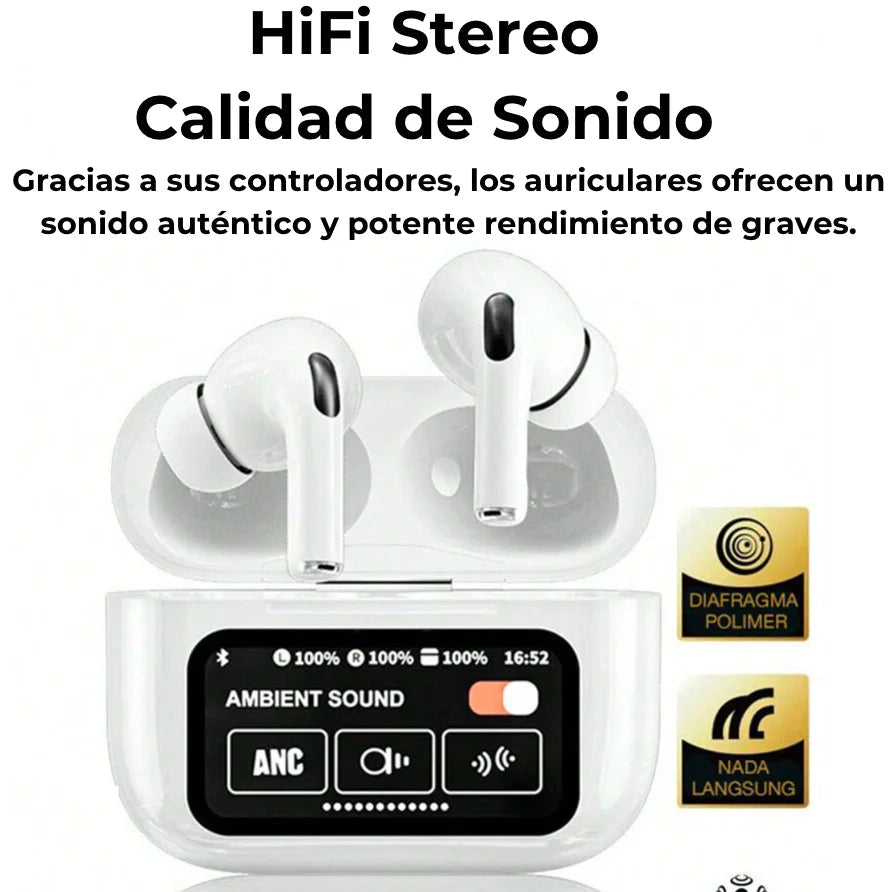 🔊 ¡AIRPODS PRO CON PANTALLA – SONIDO PREMIUM, CANCELACIÓN DE RUIDO Y 76% DE DESCUENTO + Spotify Premium Gratis! 🔥