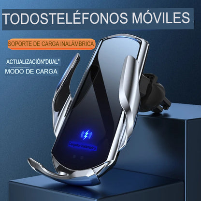 🚗Cargador de Móvil Inalámbrico Auto-Clamp para Coche | Carga Rápida 15W📱