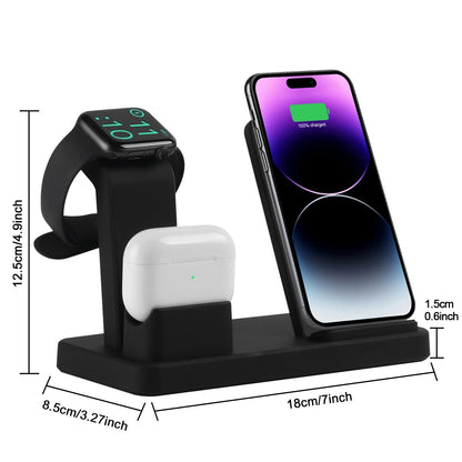 ⚡Estación de Carga 3 en 1 | ¡Carga Tu iPhone, AirPods y Apple Watch al Mismo Tiempo!📱⌚️