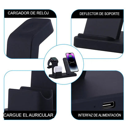 ⚡Estación de Carga 3 en 1 | ¡Carga Tu iPhone, AirPods y Apple Watch al Mismo Tiempo!📱⌚️