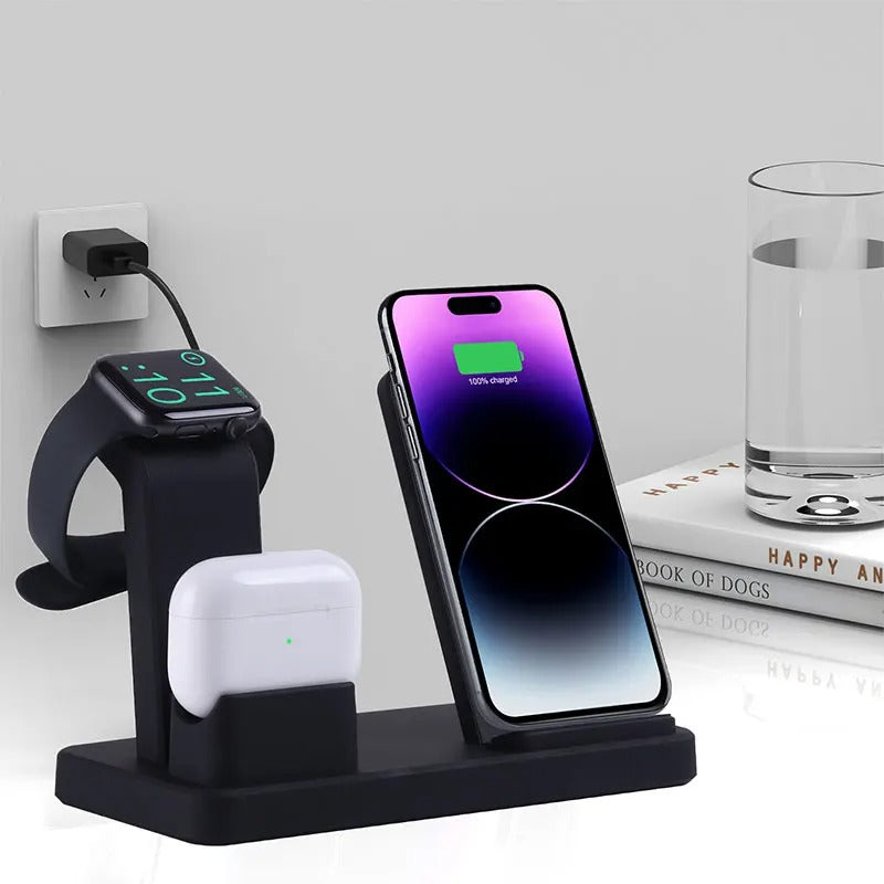 ⚡Estación de Carga 3 en 1 | ¡Carga Tu iPhone, AirPods y Apple Watch al Mismo Tiempo!📱⌚️
