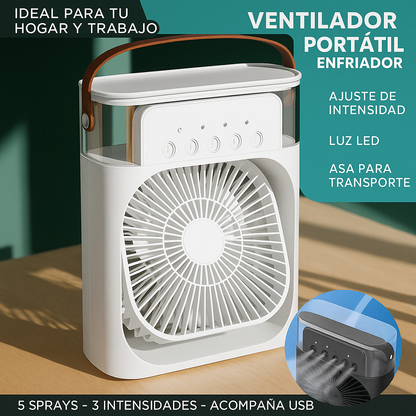 ❄️ Aire acondicionado portátil con agua y hielo 💧 – ¡enfría en segundos! ⚡️🔥