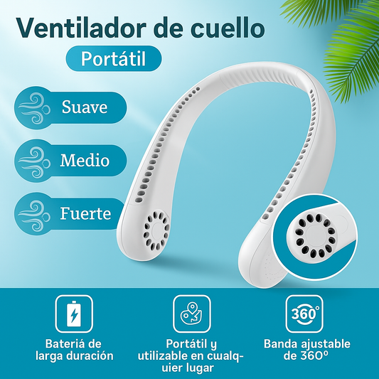 🌬️Ventilador de Cuello Sin Aspas: Frescura y Comodidad al Instante 🌞
