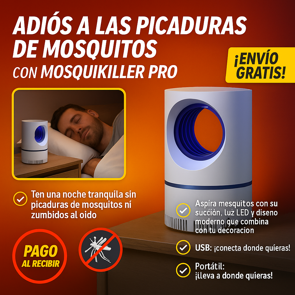 🔥 Lámpara Antimosquitos EcoLED por Succión – Potencia, Diseño Premium y Eficiencia Garantizada 🦟