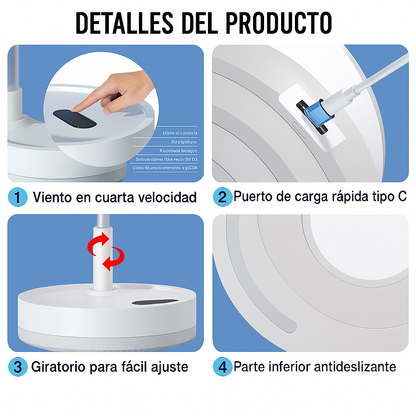 ❄️ ¡Adiós al Calor! Ventilador 3 en 1 Plegable y Recargable: ¡Frescor Intenso Portátil por Hasta 1 Día! ✅