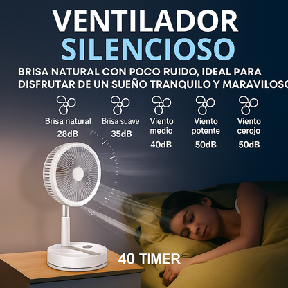 ❄️ ¡Adiós al Calor! Ventilador 3 en 1 Plegable y Recargable: ¡Frescor Intenso Portátil por Hasta 1 Día! ✅