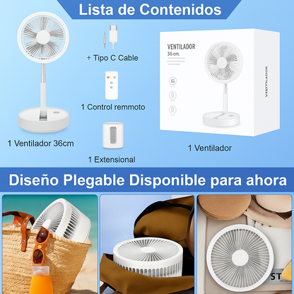 ❄️ ¡Adiós al Calor! Ventilador 3 en 1 Plegable y Recargable: ¡Frescor Intenso Portátil por Hasta 1 Día! ✅