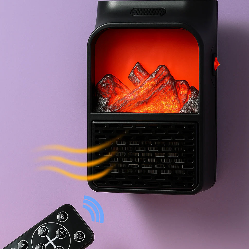 🔥 CALEFACTOR POTENTE 1000W™ – Calefactor portátil POTENTE efecto chimenea 1000 W ¡Adiós al frío congelante! 🪵