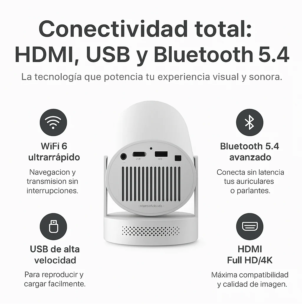 🎥 AirProyector UltraHD 4K + 🕹️ Controle Premium + 🎁 Regalo exclusivo solo hoy 🔥