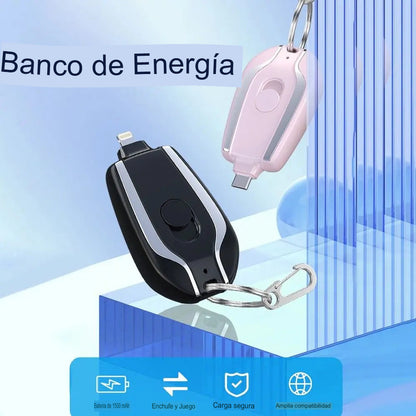 🔌Llavero Cargador Tipo C y Lightning  2220mAh | ¡Energía portátil siempre a tu alcance!⚡️