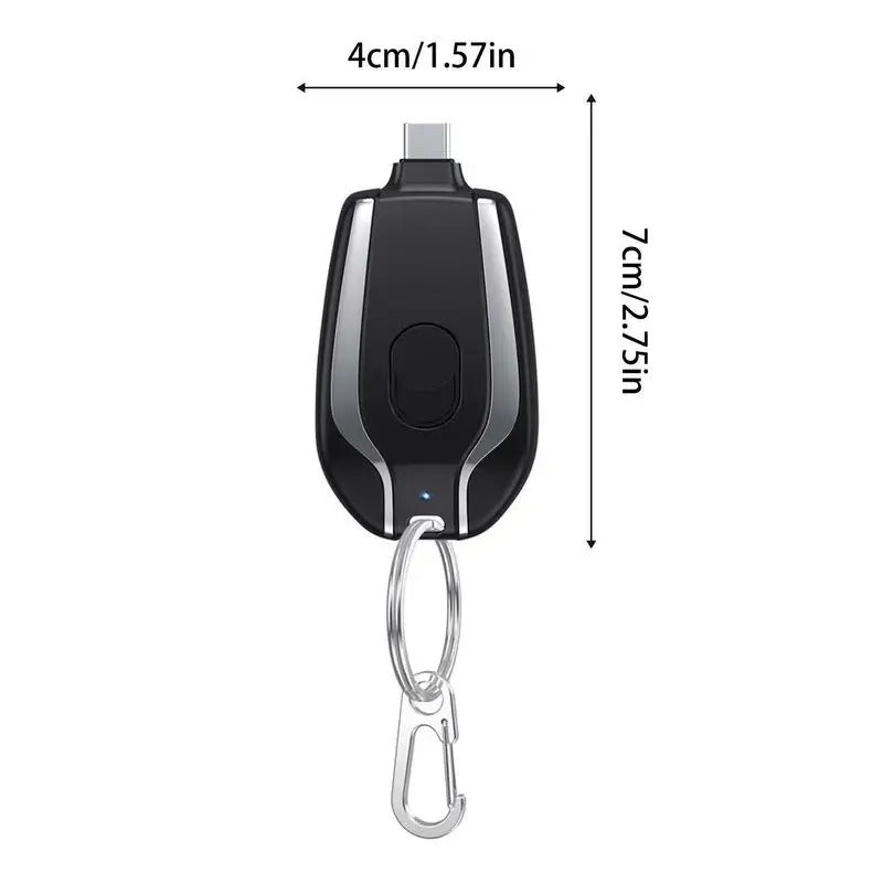 🔌Llavero Cargador Tipo C y Lightning  2220mAh | ¡Energía portátil siempre a tu alcance!⚡️