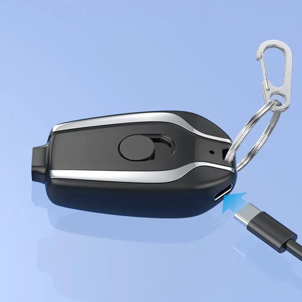 🔌Llavero Cargador Tipo C y Lightning  2220mAh | ¡Energía portátil siempre a tu alcance!⚡️
