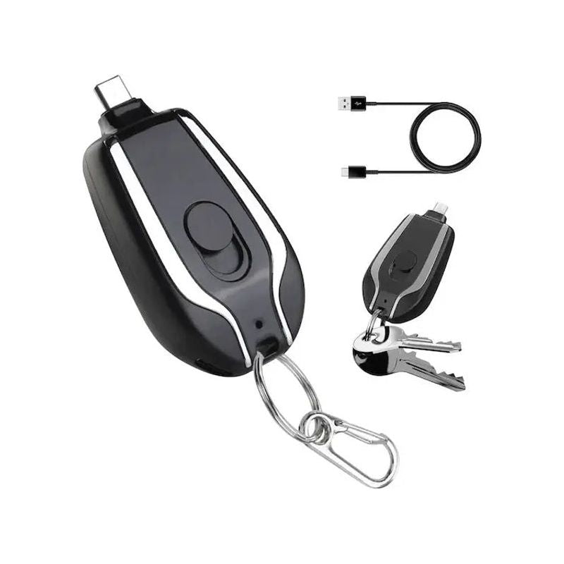 🔌Llavero Cargador Tipo C y Lightning  2220mAh | ¡Energía portátil siempre a tu alcance!⚡️