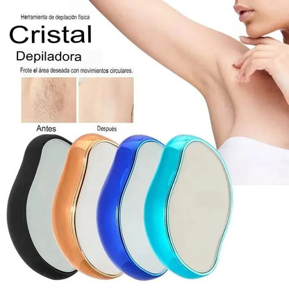 ✨Depiladora de Fricción de Cristal | ¡Piel Suave Sin Dolor!💖🪒