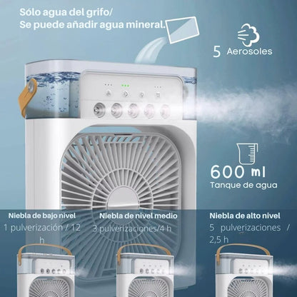 ❄️ Aire acondicionado portátil con agua y hielo 💧 – ¡enfría en segundos! ⚡️🔥