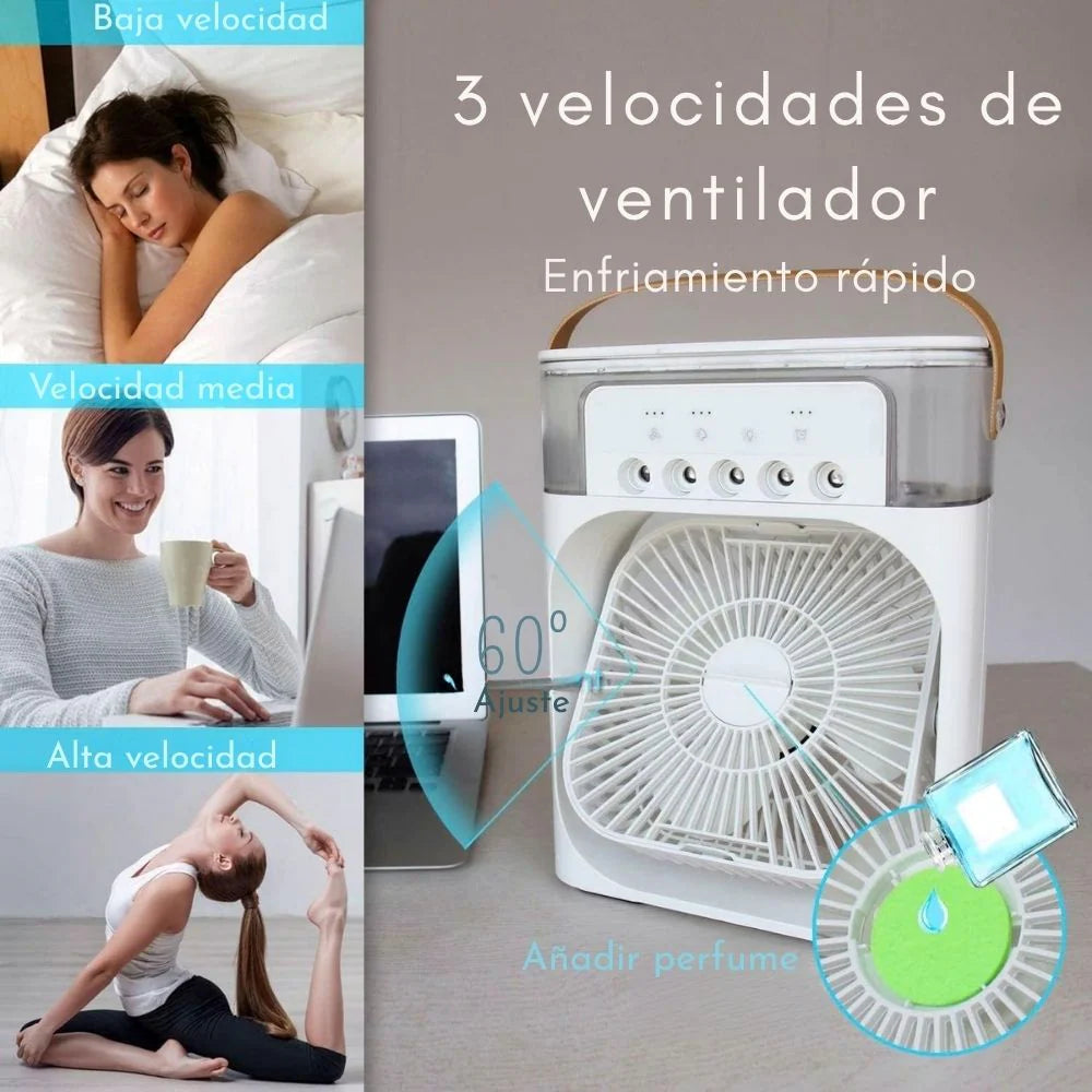 ❄️ Aire acondicionado portátil con agua y hielo 💧 – ¡enfría en segundos! ⚡️🔥