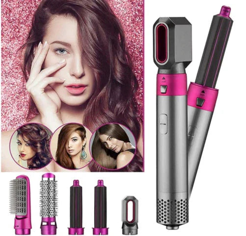 ✨ CEPILLO SECADOR 5 EN 1: ¡CABELLO DE SALÓN EN SEGUNDOS + REGALO SECRETO! 😍