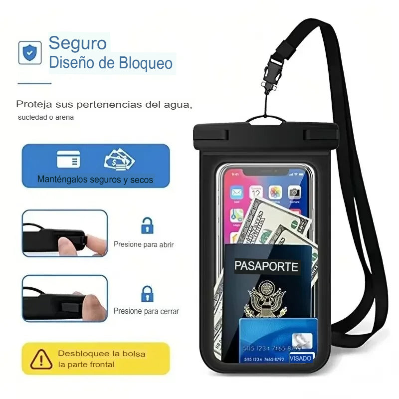 📱Funda Impermeable para Móvil | Protección Total en Playa, Piscina y Aventura🌊🏖️