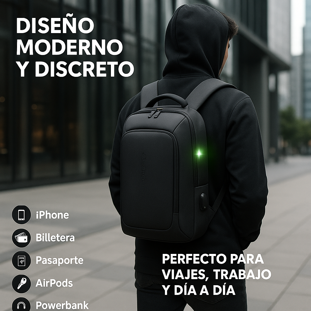 Bolso cruzado antirrobo negro - 70% SOLO HOY ¡APROVECHA AHORA!